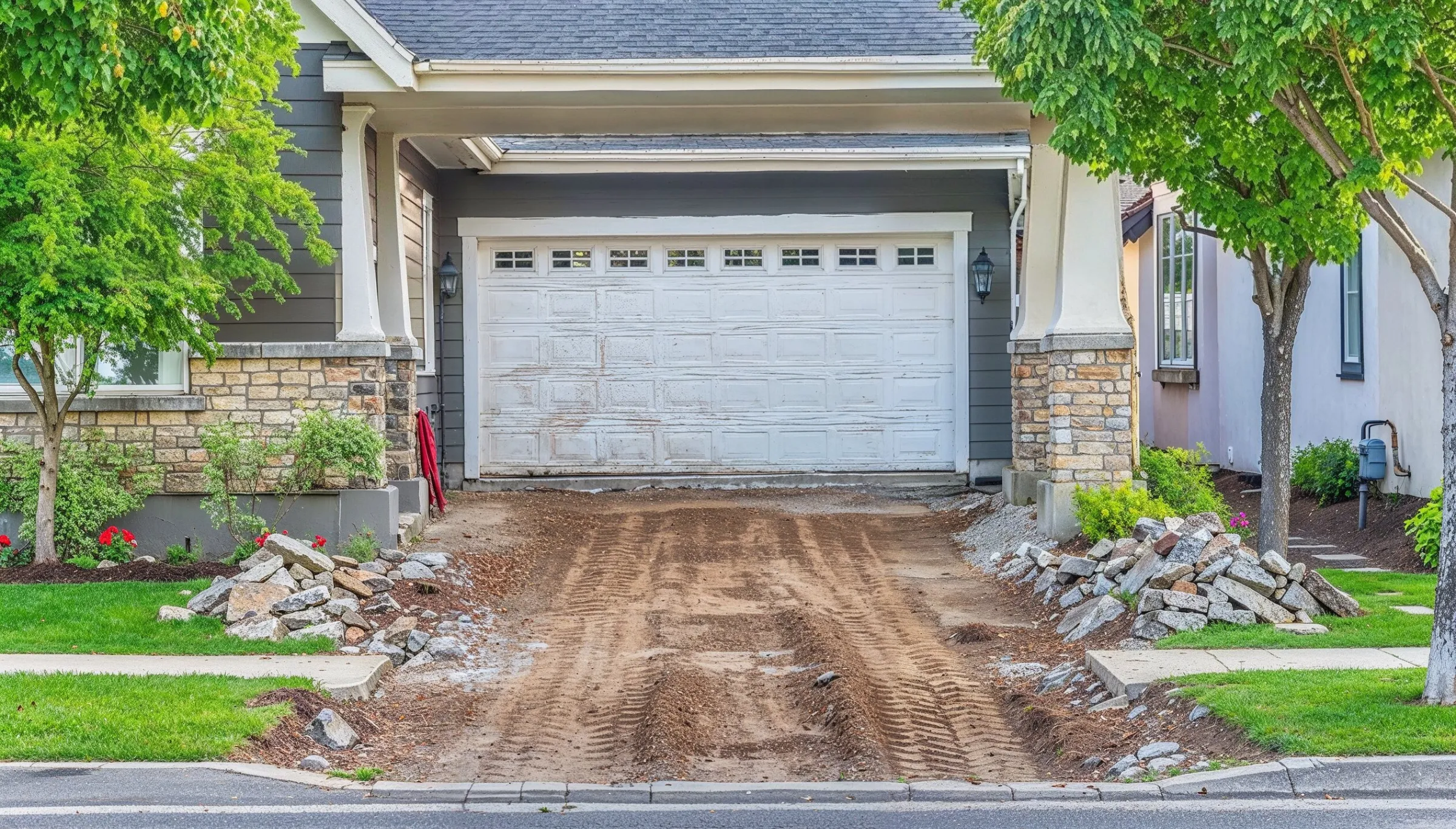 Concrete slab removed in Dallas TX showing cleared and leveled ground ready for new installation