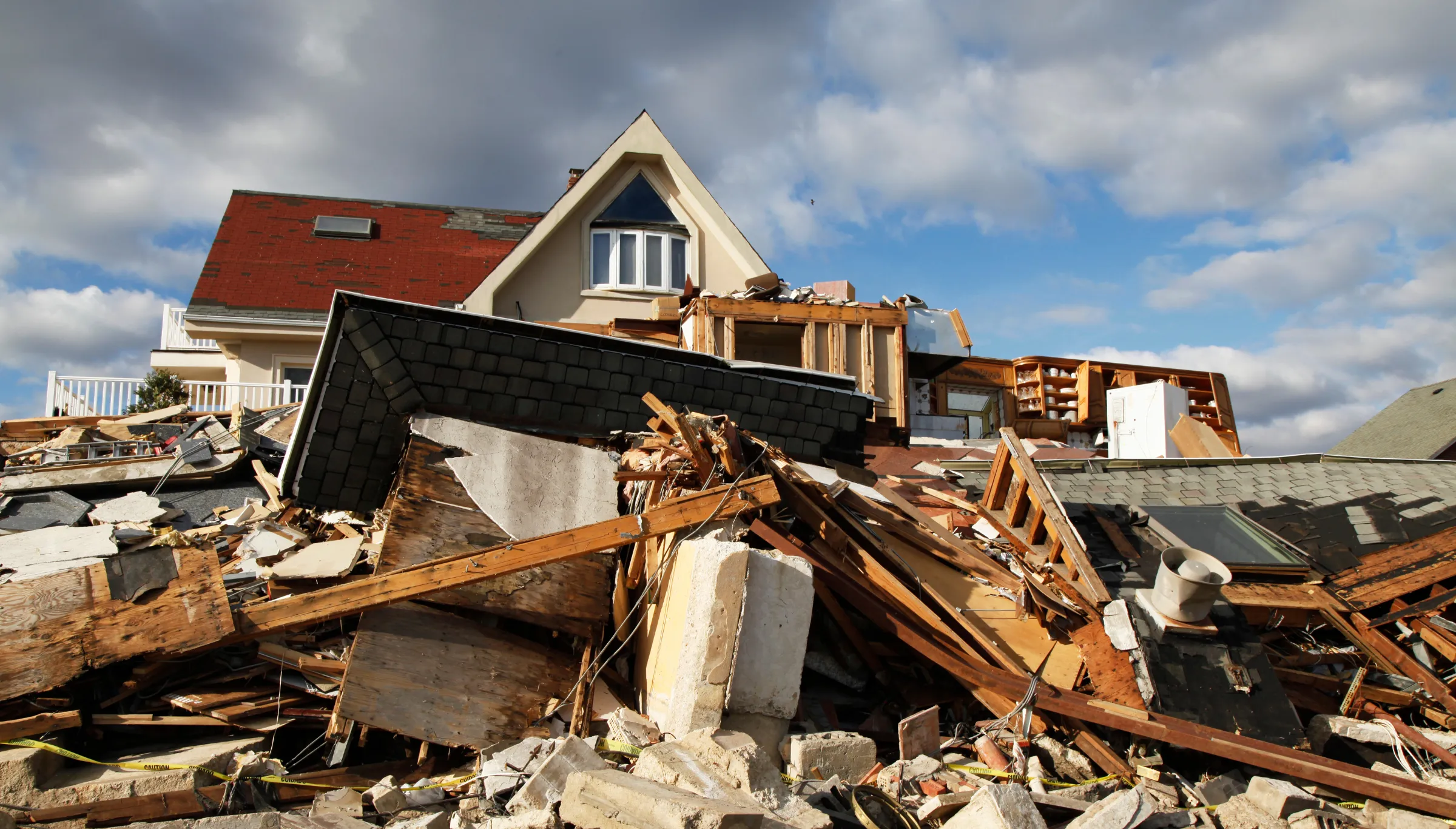Emergency demolition in Dallas TX removing collapsed structure and debris after structural failure and hazardous conditions
